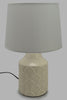 Redtag-Beige-Embossed-Ceramic-Table-Lamp-Category:Lamps,-Colour:Beige,-Filter:Home-Decor,-HARMONY,-HMW-HOM-Lighting,-New-In,-New-In-HMW-HOM,-Non-Sale,-Section:Homewares,-W22O-Home-Decor-