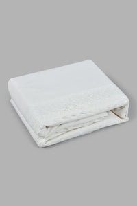 Redtag-Ivory-2-Pieces-Duvet-Cover-Set-With-Lace-(Single-Size)-Category:Duvet-Covers,-Colour:Ivory,-Filter:Home-Bedroom,-HMW-BED-Duvet-Covers,-LEGACY,-New-In,-New-In-HMW-BED,-Non-Sale,-S22C,-Section:Homewares-Home-Bedroom-
