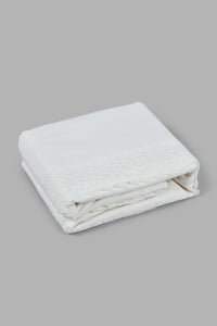 Redtag-Ivory-3-Pieces-Duvet-Cover-Set-With-Lace-(Double-Size)-Category:Duvet-Covers,-Colour:Ivory,-Filter:Home-Bedroom,-HMW-BED-Duvet-Covers,-LEGACY,-New-In,-New-In-HMW-BED,-Non-Sale,-S22C,-Section:Homewares-Home-Bedroom-