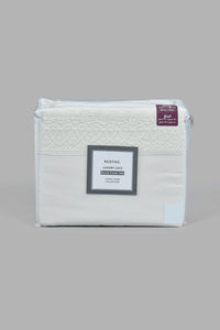 Redtag-Ivory-3-Pieces-Duvet-Cover-Set-With-Lace
(King-Size)-Category:Duvet-Covers,-Colour:Ivory,-Filter:Home-Bedroom,-HMW-BED-Duvet-Covers,-LEGACY,-New-In,-New-In-HMW-BED,-Non-Sale,-S22C,-Section:Homewares-Home-Bedroom-