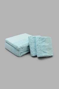 Redtag-Teal-3-Pieces-Duvet-Cover-Set-With-Lace-(Double-Size)-Category:Duvet-Covers,-Colour:Teal,-Filter:Home-Bedroom,-HMW-BED-Duvet-Covers,-New-In,-New-In-HMW-BED,-Non-Sale,-S22C,-Section:Homewares-Home-Bedroom-