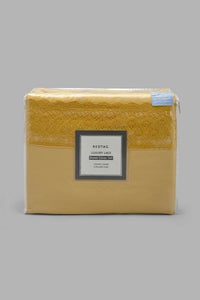 Redtag-Yellow-3-Pieces-Duvet-Cover-Set-With-Lace-(Double-Size)-Category:Duvet-Covers,-Colour:Yellow,-Filter:Home-Bedroom,-HMW-BED-Duvet-Covers,-New-In,-New-In-HMW-BED,-Non-Sale,-S22C,-Section:Homewares-Home-Bedroom-