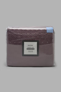 Redtag-Purple-3-Pieces-Duvet-Cover-Set-With-Lace-(Double-Size)-Category:Duvet-Covers,-Colour:Purple,-Filter:Home-Bedroom,-HMW-BED-Duvet-Covers,-New-In,-New-In-HMW-BED,-Non-Sale,-S22C,-Section:Homewares-Home-Bedroom-
