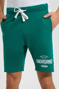 Redtag-Green-Terry-Short-Active-Shorts-Men's-