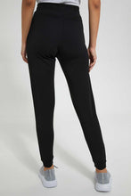 تنزيل الصورة على معرض الصور، Redtag-Black-Plain-Jogger-With-Elasticated-Hem-Loungewear-Pants-Women&#39;s-
