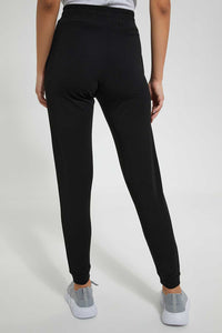 Redtag-Black-Plain-Jogger-With-Elasticated-Hem-Loungewear-Pants-Women's-