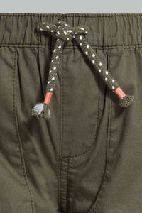 Redtag-Olive-Biker-Jogger-Pants-Jogger-Fit-Infant-Boys-3 to 24 Months