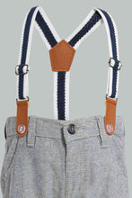 Load image into Gallery viewer, Redtag-Grey-Suspender-Oxford-Chino-Chino-Trousers-Infant-Boys-3 to 24 Months
