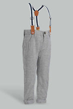 Load image into Gallery viewer, Redtag-Grey-Suspender-Oxford-Chino-Chino-Trousers-Infant-Boys-3 to 24 Months
