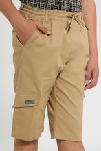 تنزيل الصورة على معرض الصور، Redtag-Beige-Pullon-Cargo-Short-Chino-Shorts-Senior-Boys-9 to 14 Years
