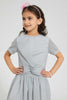 Redtag-Silver-Lurex-Front-Knot-Skirt-Set-Sets-Girls-2 to 8 Years