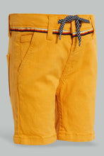 تنزيل الصورة على معرض الصور، Redtag-Mustard-Trouser-Pull-On-Short-Chino-Shorts-Infant-Boys-3 to 24 Months
