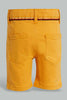 Redtag-Mustard-Trouser-Pull-On-Short-Chino-Shorts-Infant-Boys-3 to 24 Months