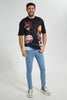 Redtag-Black-Aop-Animated-T-Shirt-All-Over-Prints-T-Shirts-Men's-