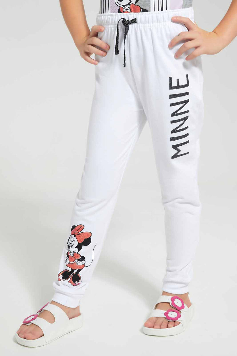 Redtag-White-Minnie-Mouse-Active-Track-Pant-Category:Joggers,-Colour:White,-Filter:Girls-(2-to-8-Yrs),-Girls-Joggers,-New-In,-New-In-GIR,-Non-Sale,-S22C,-Section:Kidswear,-TBL-Girls-