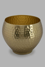 Load image into Gallery viewer, Redtag-Gold-Hammered-Planter-Category:Plants-&amp;-Flowers,-Colour:Gold,-Filter:Home-Decor,-HMW-HOM-Decorative-Accessories,-New-In,-New-In-HMW-HOM,-Non-Sale,-S22C,-Section:Homewares-Home-Decor-
