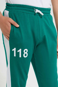 Redtag-Green-Cut-&-Sew-Active-Pant-Joggers-Senior-Boys-9 to 14 Years