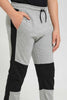 Redtag-Grey-Mel-Biker-Knee-Jogger-Pant-Joggers-Senior-Boys-9 to 14 Years