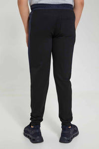 Redtag-Navy-Plain-Jogger-Pant-Joggers-Senior-Boys-9 to 14 Years