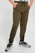 Load image into Gallery viewer, Redtag-Olive-Plain-Jogger-Pant-Joggers-Senior-Boys-9 to 14 Years
