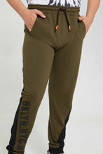 Load image into Gallery viewer, Redtag-Olive-Plain-Jogger-Pant-Joggers-Senior-Boys-9 to 14 Years
