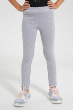 Load image into Gallery viewer, Redtag-Grey-Aop-Legging-Jeggings-Girls-2 to 8 Years
