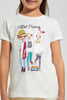 Redtag-Cream-T-Shirt-With-Placment-Print-Graphic-T-Shirts-Girls-2 to 8 Years