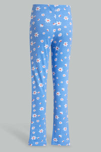 Redtag-Sky-Blue-Aop-Legging-Jeggings-Girls-2 to 8 Years