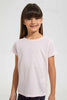 Redtag-Pink-Girls-Jacquard-T-Shirt-Plain-T-Shirts-Girls-2 to 8 Years