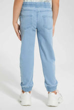 Load image into Gallery viewer, Redtag-Lt.-Wash-Girls-Jogger-Jeans-Baggy-Fit-Girls-2 to 8 Years
