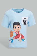 Load image into Gallery viewer, Redtag-Aqua-Basket-Ball-Casual-Set-(2-Pack)-Sets-Infant-Boys-3 to 24 Months
