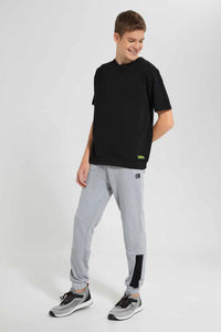 Redtag-Black-Pique-Sweatshirt-BSR-Sweatshirts,-Category:Sweatshirts,-Colour:Black,-Filter:Senior-Boys-(9-to-14-Yrs),-New-In,-New-In-BSR,-Non-Sale,-S22D,-Section:Kidswear--