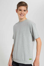 Load image into Gallery viewer, Redtag-Grey-Mel-Pique-Sweatshirt-BSR-Sweatshirts,-Category:Sweatshirts,-Colour:Grey,-Deals:2-For-90,-Filter:Senior-Boys-(9-to-14-Yrs),-New-In,-New-In-BSR,-S22D,-Section:Kidswear--

