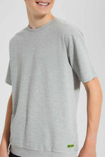 Load image into Gallery viewer, Redtag-Grey-Mel-Pique-Sweatshirt-BSR-Sweatshirts,-Category:Sweatshirts,-Colour:Grey,-Deals:2-For-90,-Filter:Senior-Boys-(9-to-14-Yrs),-New-In,-New-In-BSR,-S22D,-Section:Kidswear--
