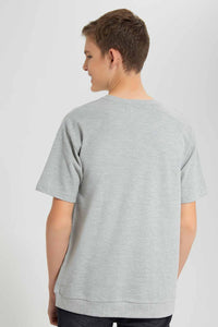 Redtag-Grey-Mel-Pique-Sweatshirt-BSR-Sweatshirts,-Category:Sweatshirts,-Colour:Grey,-Deals:2-For-90,-Filter:Senior-Boys-(9-to-14-Yrs),-New-In,-New-In-BSR,-S22D,-Section:Kidswear--