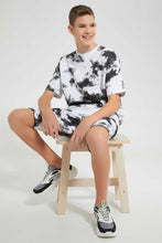 Load image into Gallery viewer, Redtag-White-&amp;-Black-Tye-Dye-Sweatshirt-Sweatshirts-Senior-Boys-9 to 14 Years
