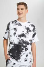 Load image into Gallery viewer, Redtag-White-&amp;-Black-Tye-Dye-Sweatshirt-Sweatshirts-Senior-Boys-9 to 14 Years
