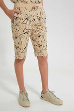 تنزيل الصورة على معرض الصور، Redtag-Black-Splatter-Shorts-(Ast)-Denim-Shorts-Senior-Boys-9 to 14 Years
