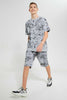 Redtag-Grey-Mel-Marble-Shorts-(Ast)-Denim-Shorts-Senior-Boys-9 to 14 Years