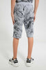 Redtag-Grey-Mel-Marble-Shorts-(Ast)-Denim-Shorts-Senior-Boys-9 to 14 Years