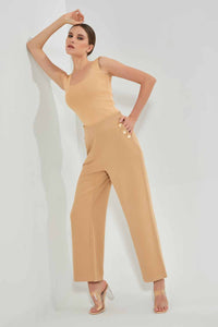 Redtag-Brown-Tappered-Trousers-With-Button-Detailing-Trousers-Women's-