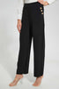 Redtag-Black-Tappered-Trousers-With-Button-Detailing-Trousers-Women's-