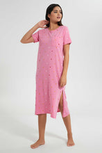 Load image into Gallery viewer, Redtag-Ivory-Long-Printed-Nightshirt-Nightshirts-Women&#39;s-
