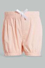 تنزيل الصورة على معرض الصور، Redtag-Peach-Short-Denim-Shorts-Infant-Girls-3 to 24 Months
