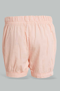 Redtag-Peach-Short-Denim-Shorts-Infant-Girls-3 to 24 Months