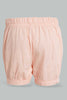 Redtag-Peach-Short-Denim-Shorts-Infant-Girls-3 to 24 Months