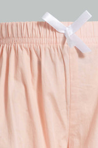 Redtag-Peach-Short-Denim-Shorts-Infant-Girls-3 to 24 Months