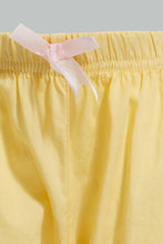 Load image into Gallery viewer, Redtag-Yellow-Short-Denim-Shorts-Infant-Girls-3 to 24 Months
