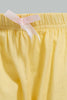 Redtag-Yellow-Short-Denim-Shorts-Infant-Girls-3 to 24 Months