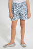 Redtag-Assorted-Girls-Aop-Short-Casual-Shorts-Girls-2 to 8 Years